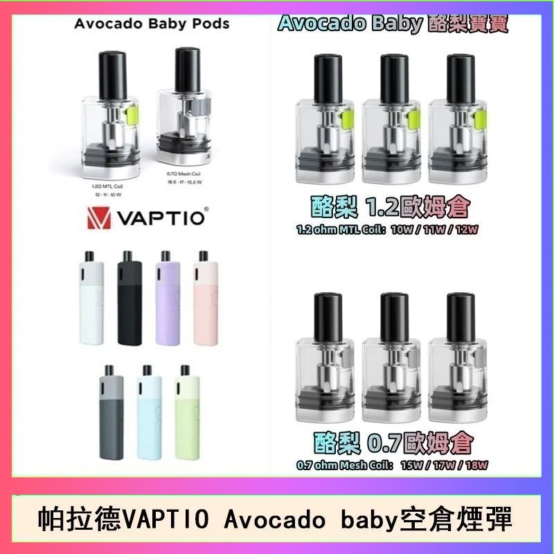 酷梨寶寶空倉 帕拉德VAPTIO Avocado Baby酷梨寶寶空倉煙彈